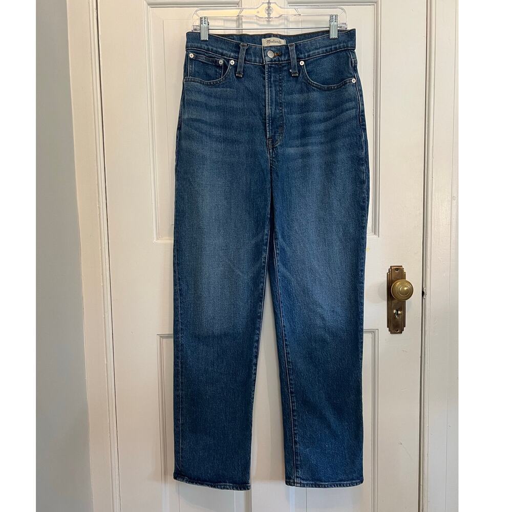 Madewell The Perfect Vintage Straight Leg Jean Medium Wash High Rise Women's 28